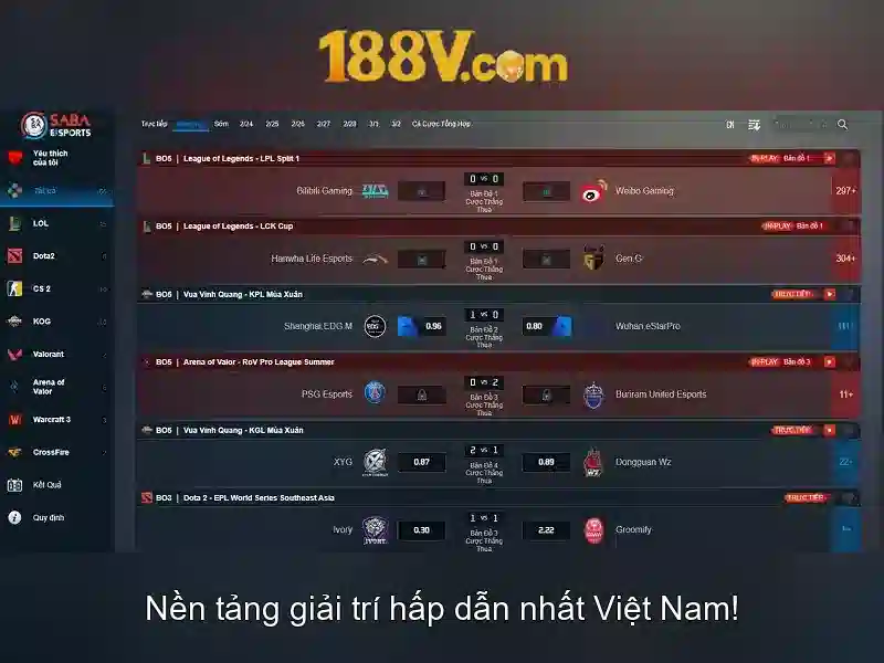 Sân chơi Slot 188V đẳng cấp